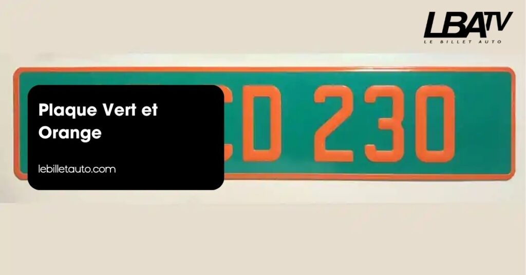 Plaque Vert et Orange